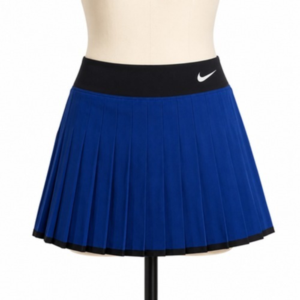 Nike Skort Womens Large Blue‎ Dri-FIT Pleated Tennis Power Built In Shorts NWT